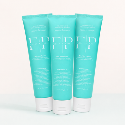 Flossy & Pure Family 3-Pack nano-hydroxyapatite toothpaste, three 100g tubes