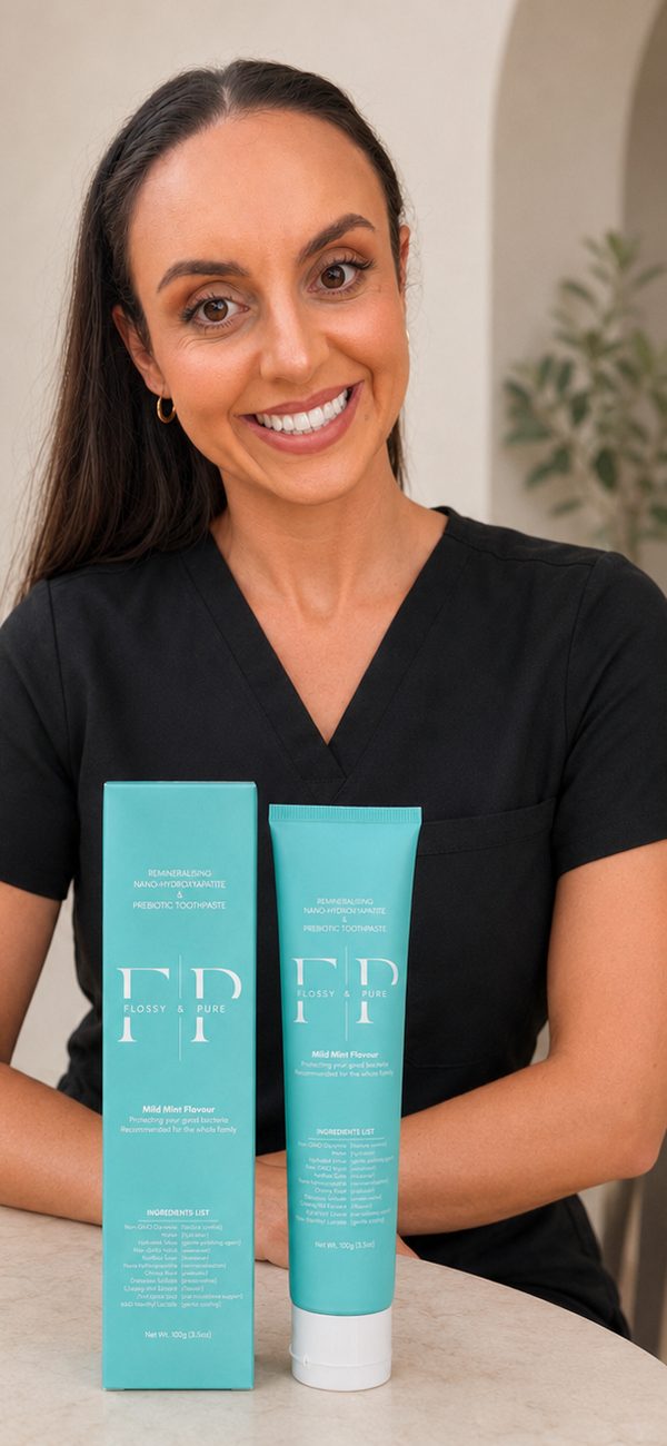 Jessica Ortega, Oral Health Therapist and creator of Flossy & Pure